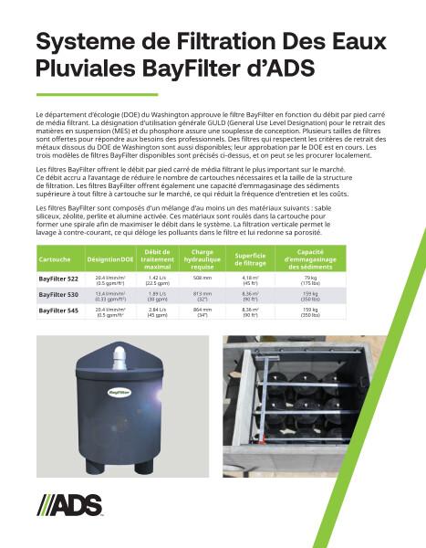 Systeme de Filtration Des Eaux Pluviales BayFilter d'ADS