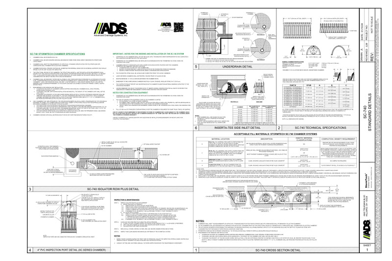 SC-740 StormTech FULL DETAIL SHEET with Notes