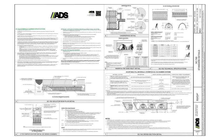 SC-740 StormTech FULL DETAIL SHEET