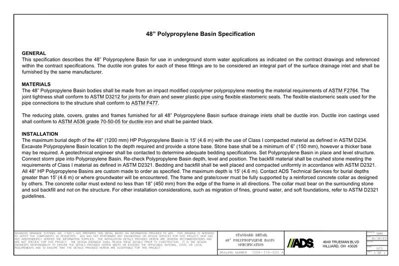 HP Manhole Details Submittal Package
