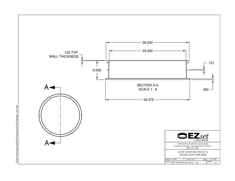 6in EZset Riser Standard Detail