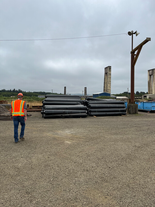 ADS Pipe at Timber Jobsite