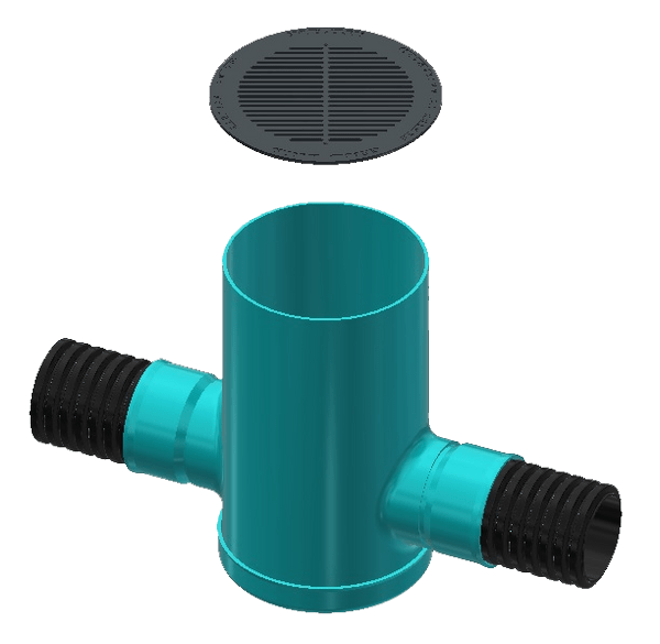 24" Nyloplast Basin with Drop in Grate 