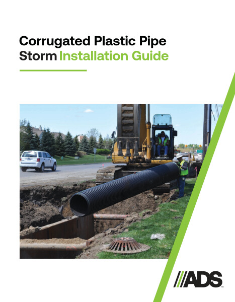 Corrugated Plastic Pipe Storm Installation Guide
