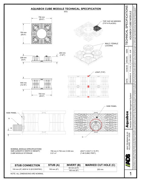 Technical Specification Aquabox Cube Module