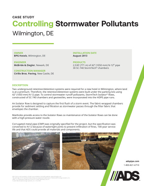 Controlling Stormwater Pollutants (Wilmington, DE) Case Study