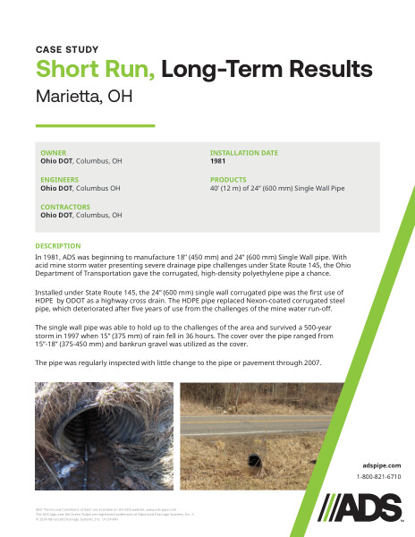 Short Run, Long-Term Results (Marietta, OH) Case Study