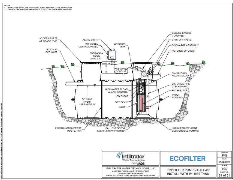 IM-1060 ECOFILTER Pump Vault Standard Detail