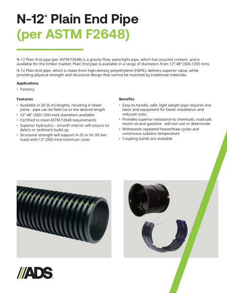 N-12 Plain End (ASTM) Product Sheet