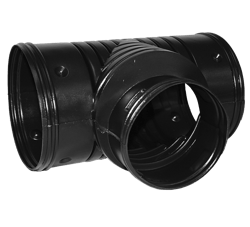 Té à simple paroi avec bouton-pression réducteur