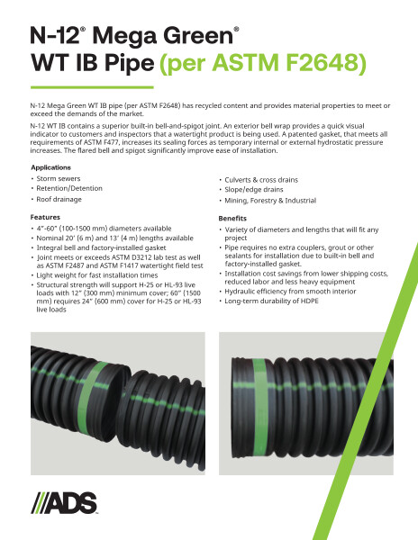 N-12 Mega Green WT IB Pipe