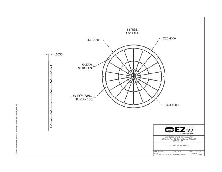 24in EZset Riser Standard Detail