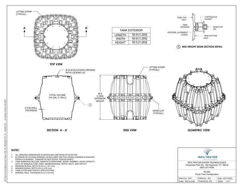 IM-300 Pump Tank Standard Detail