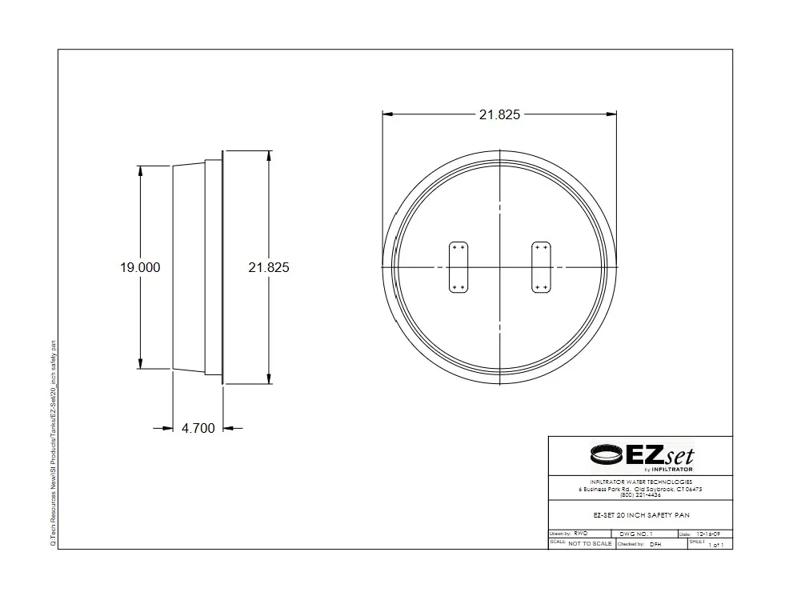 20" EZset Safety Pan Standard Detail