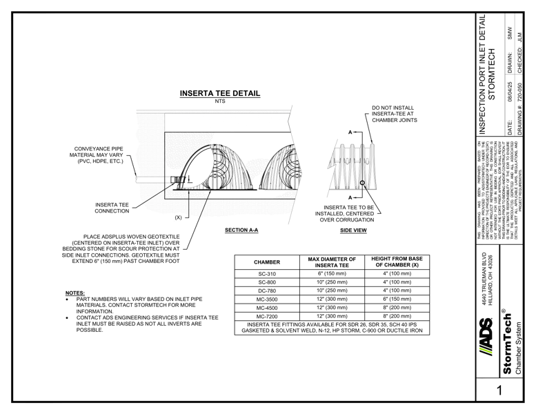 Stormtech Inserta Tee Side Inlet