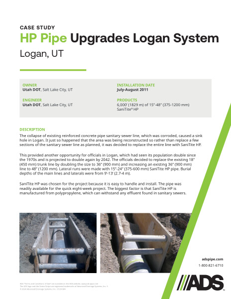 HP Pipe Upgrades Logan System