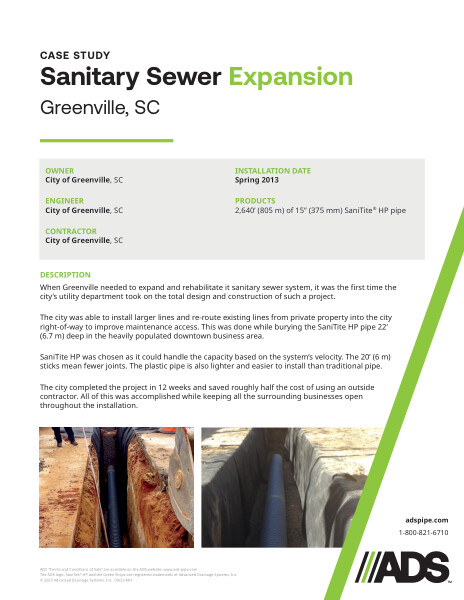 Sanitary Sewer Expansion Case Study