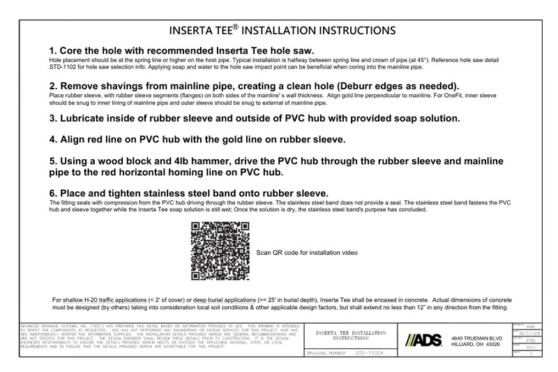 Inserta Tee Installation Instructions Detail