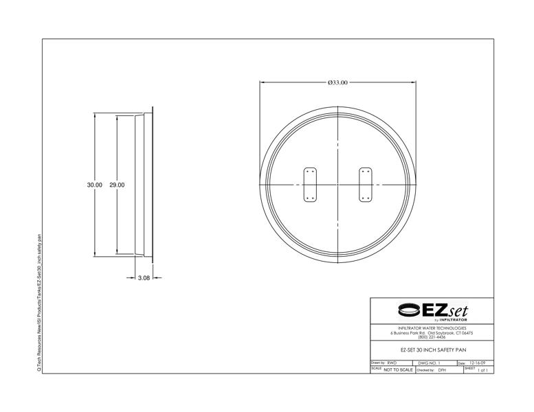 EZset Safety Pan Standard Detail