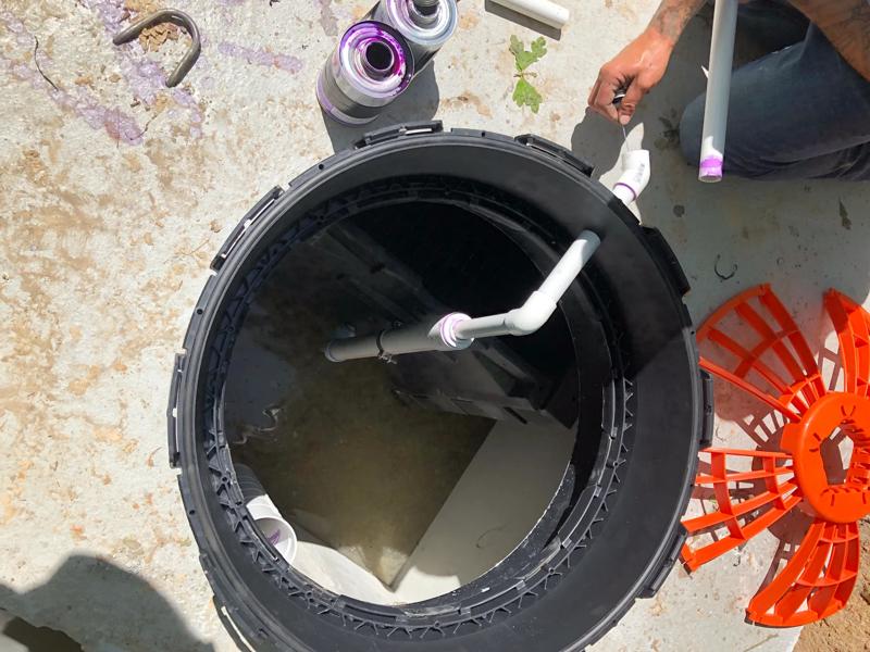 ECOPOD-N Install in Concrete Tank - Delaware Residence 4