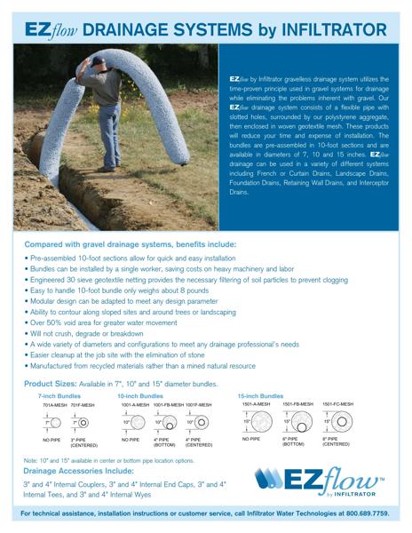 EZflow Drainage - Cutsheet 1