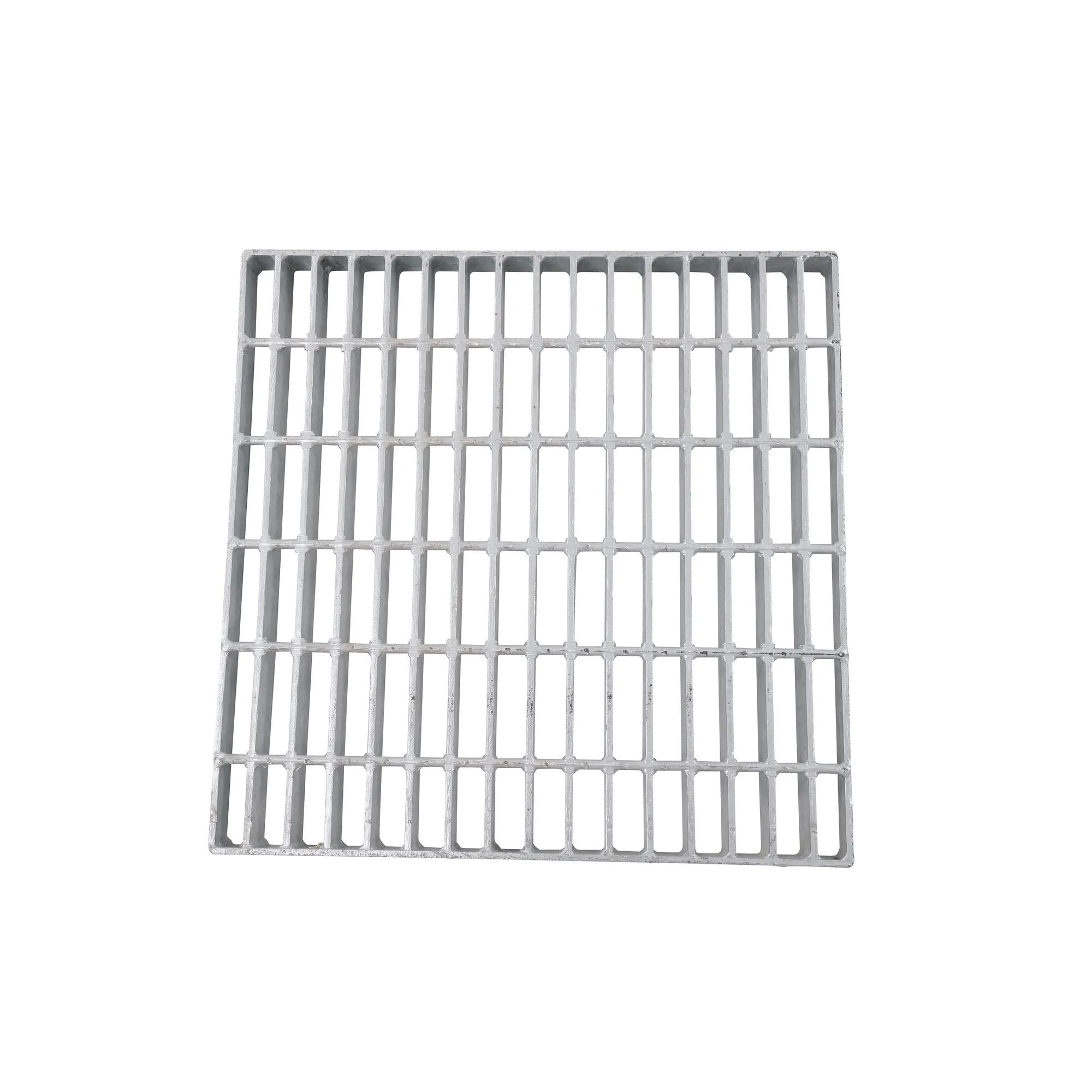 Alternate top down view of NDS 24 in. Square Catch Basin Drain Grate, Galvanized Steel (NDS 2415)